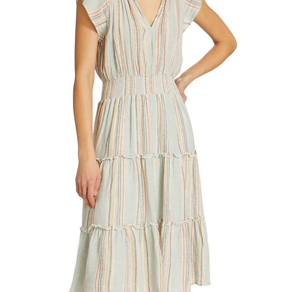 Rails Amellia Stripe Linen Midi Dress